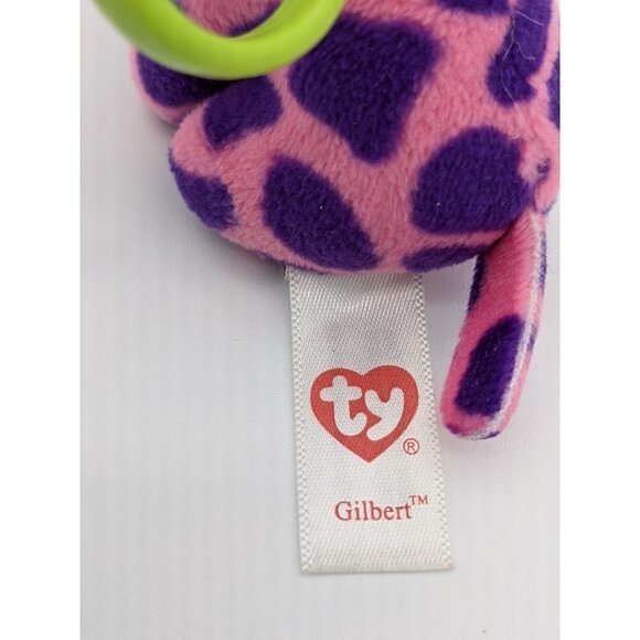 Gilbert GiraffeBeanie BooClip 5 inch - Stuffed Animal by Ty Glitter eyes - Picture 11 of 12